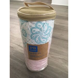 New Pottery Barn Teen Floral Garden Bed Pillow Sham Quilted Pastel Florals